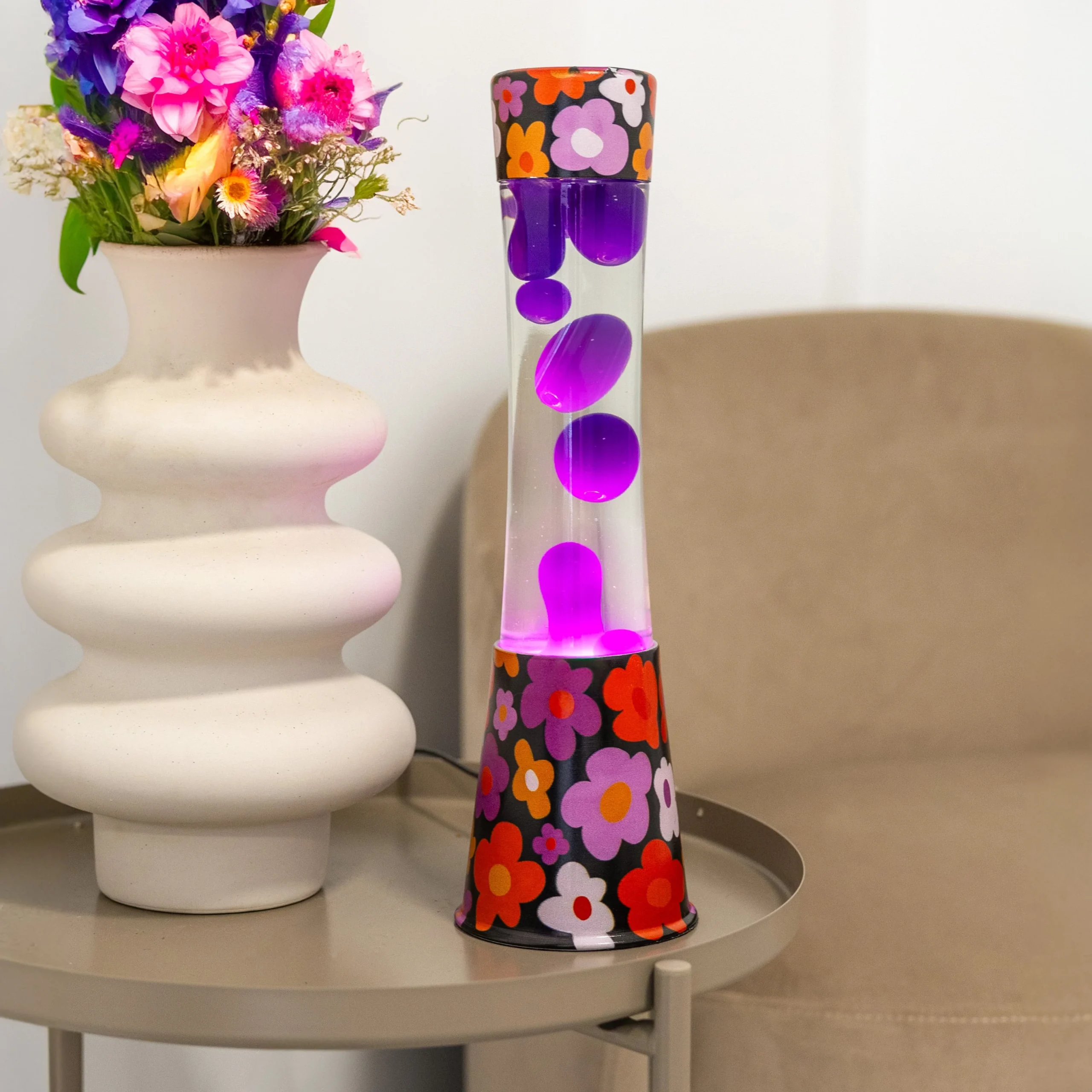 Lámpara de lava "flores vintage" - Imagen 4