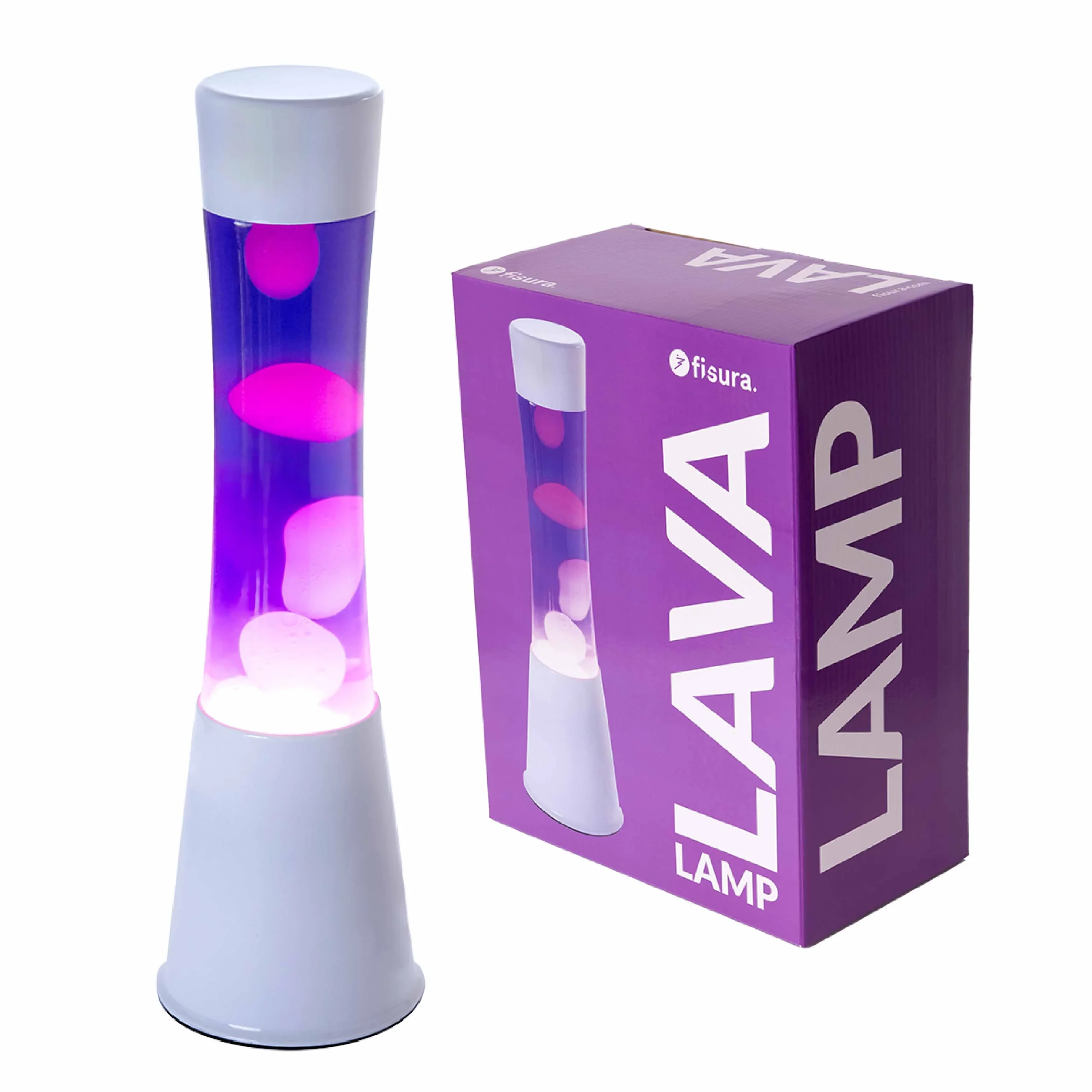 Lámpara de lava morada