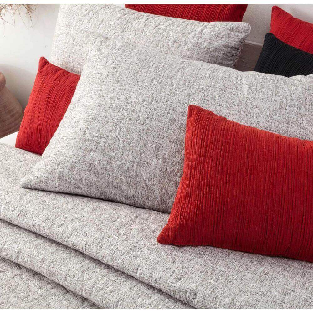 Manterol Colcha Cubrecamas Boutí Reversible Floral y Jaspeado Amapola 240 c.07 + Fundas de Cojín (Cama 150/160 cm) - Imagen 4