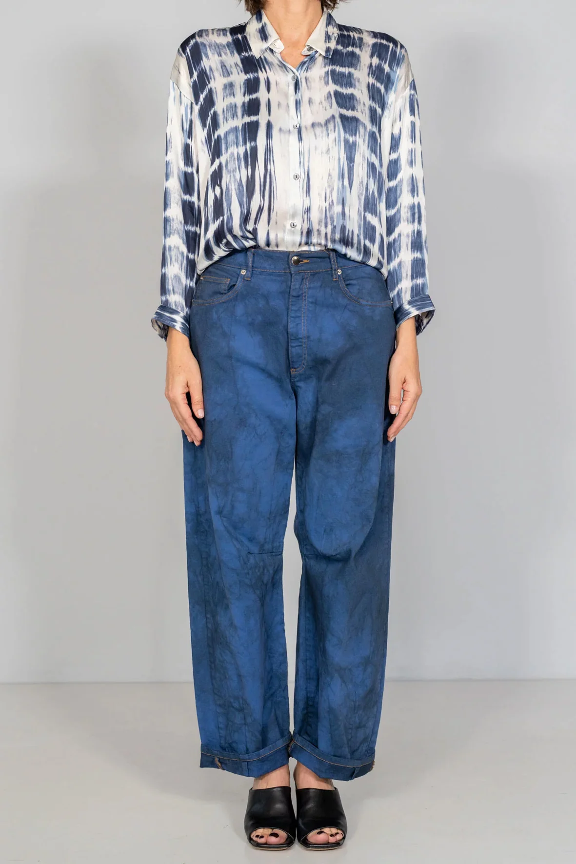 Pantalón maltinto denim A102030 - Imagen 2