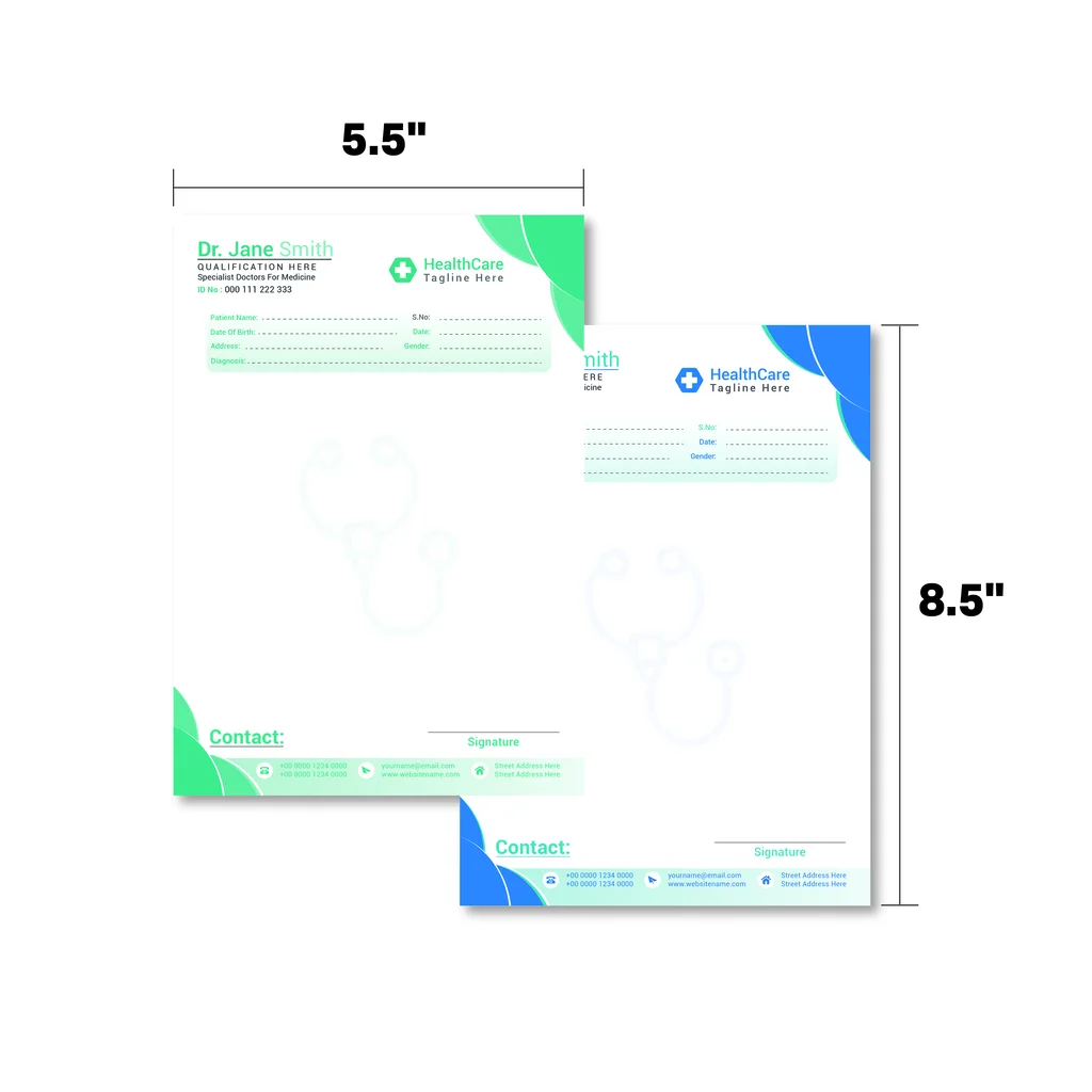 Recetarios engomados 8.5×5.5″