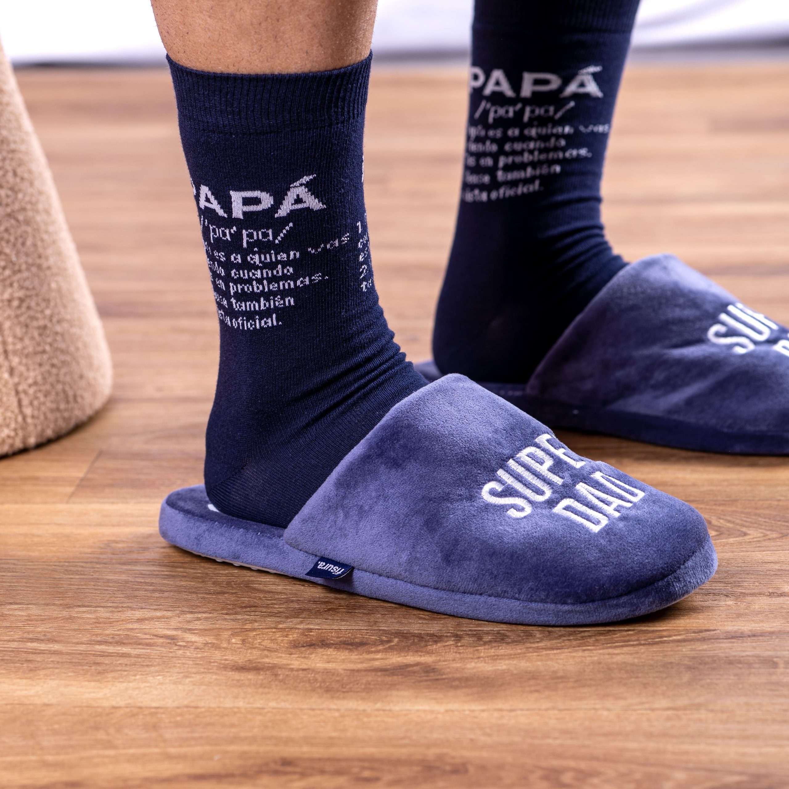 Zapatillas "Super dad" Azul - Imagen 4