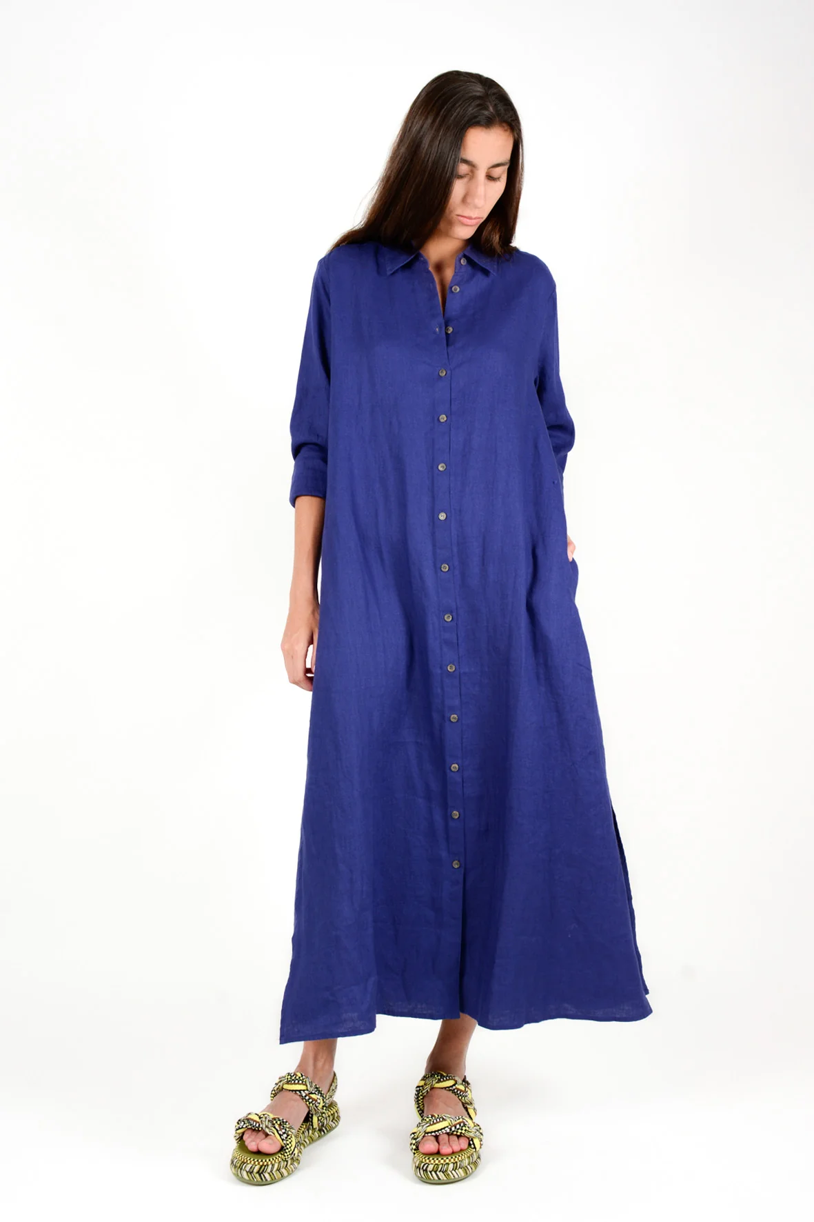 Vestido largo azul A102245 - Imagen 4