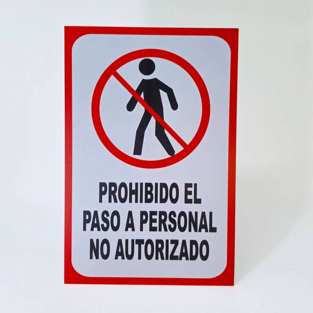 Rótulo prohibiciones 22.50x15cm - Imagen 2