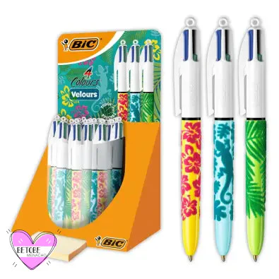 Bolígrafo Bic 4 Cuatro Colores Velvet Terciopelo - Bic
