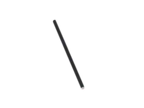 Caña Recta Papel Bio Negra 120x6mm P/500