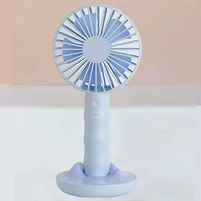 Ventilador Portátil USB con Base, Mini Ventilador Recargable Bambú Diseño con 3 Velocidades Ajustables - Imagen 9