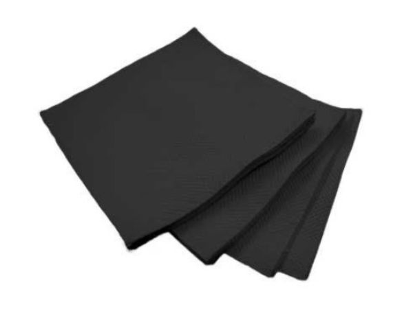 Servilleta cóctel 2C P.P Negra 20x20cm P/200