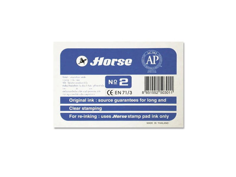 Tampón Nº 2 - Azul - Rojo - Negro - Verde - Para Sellos Horse - Imagen 4